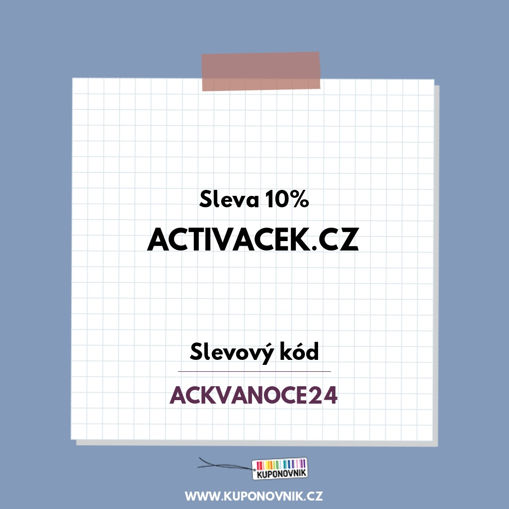 Activacek.cz slevový kód - Sleva 10%