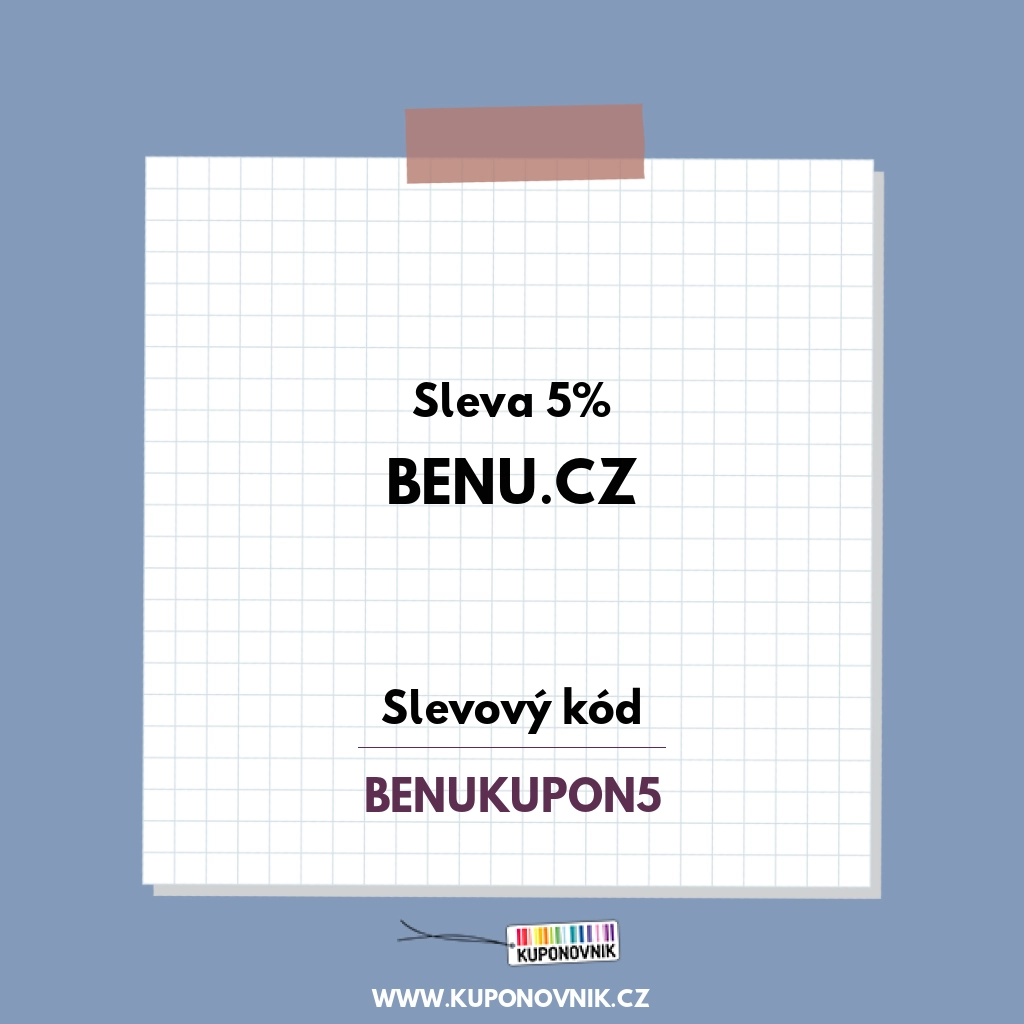 Benu.cz slevový kód - Sleva 5%