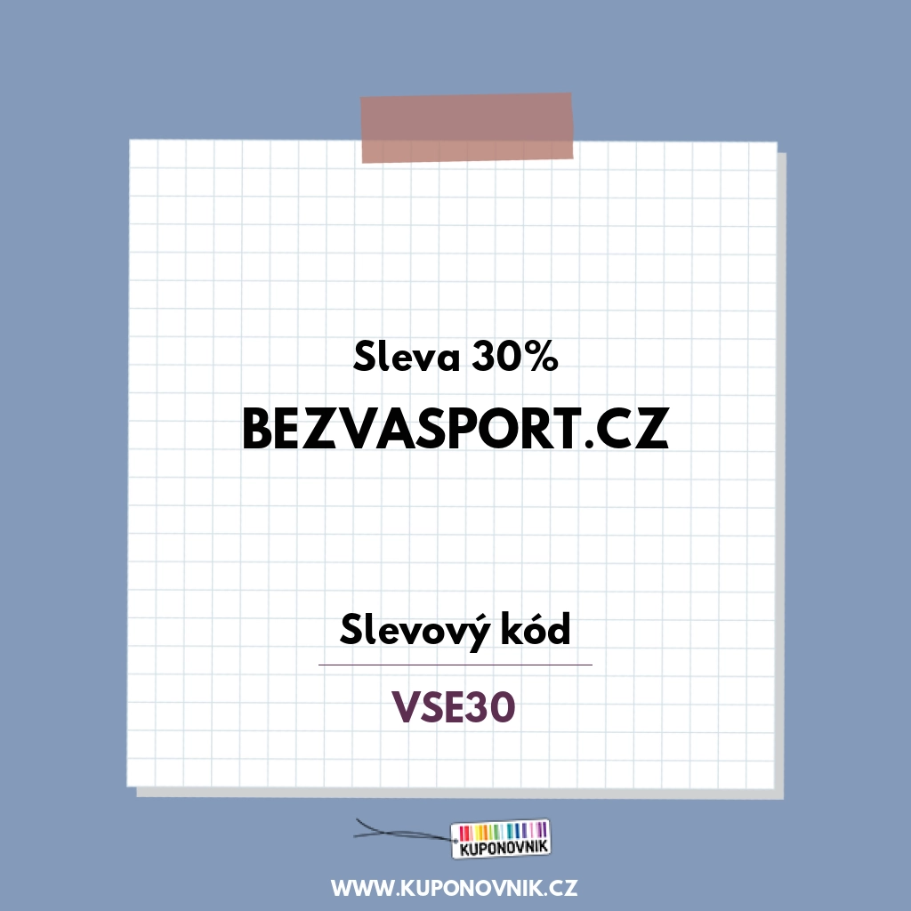 Bezvasport.cz slevový kód - Sleva 30%