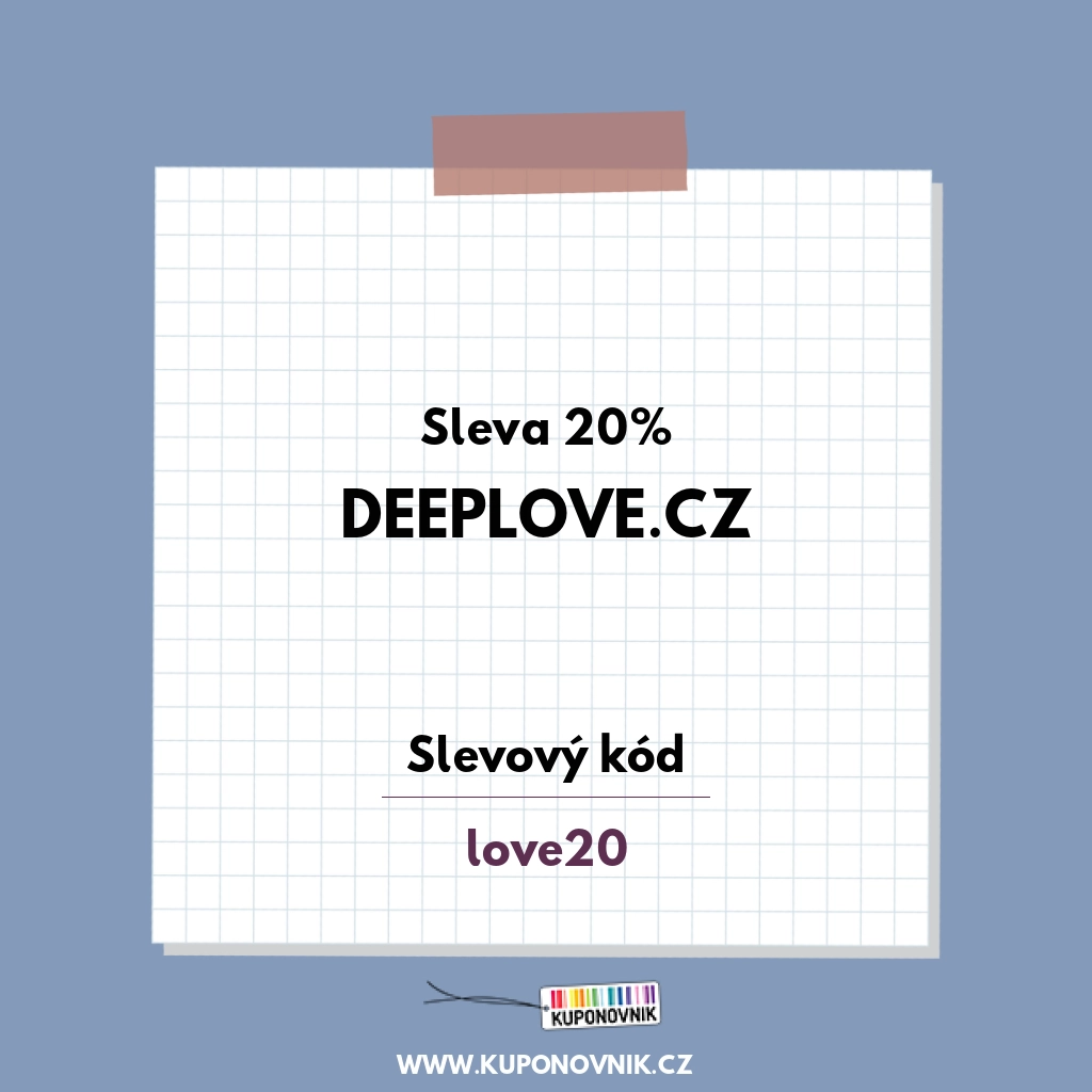 Deeplove.cz slevový kód - Sleva 20%
