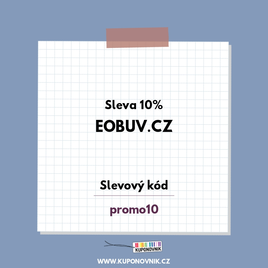eObuv.cz slevový kód - Sleva 10%