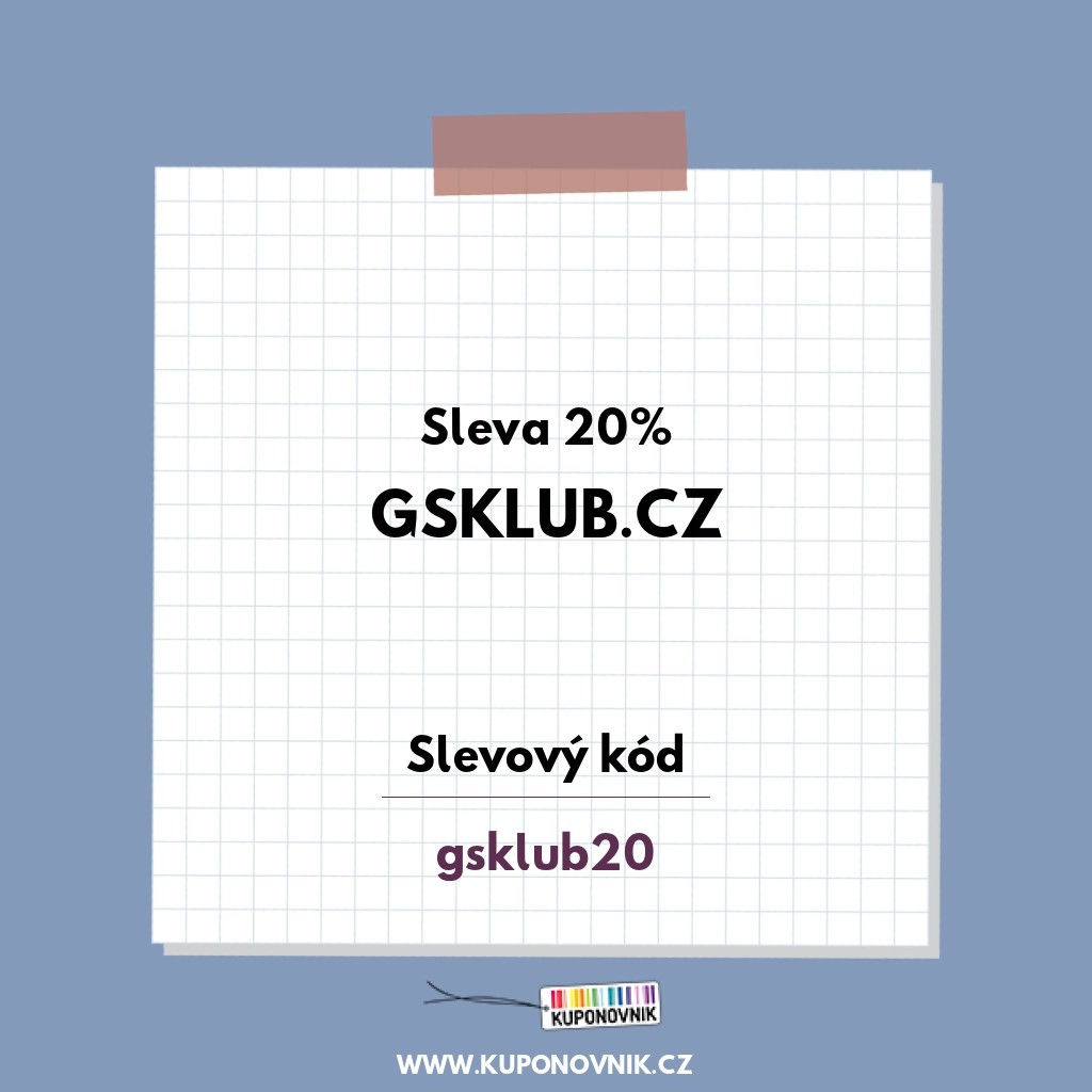 GSKlub.cz slevový kód - Sleva 20%