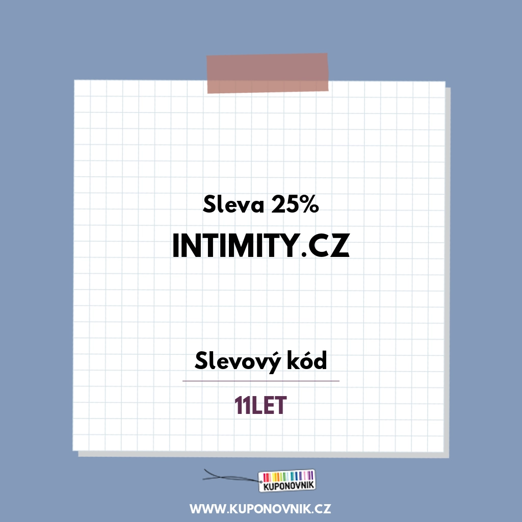 Intimity.cz slevový kód - Sleva 25%