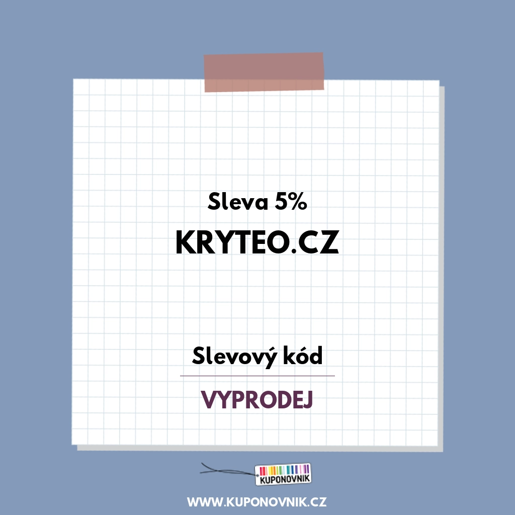 Kryteo.cz slevový kód - Sleva 5%