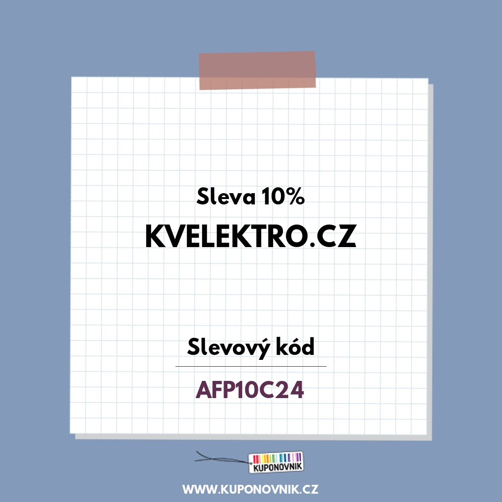 Kvelektro.cz slevový kód - Sleva 10%