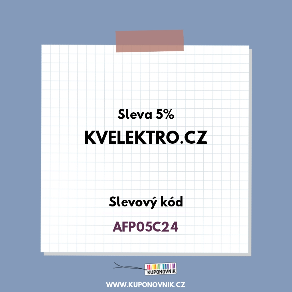 Kvelektro.cz slevový kód - Sleva 5%