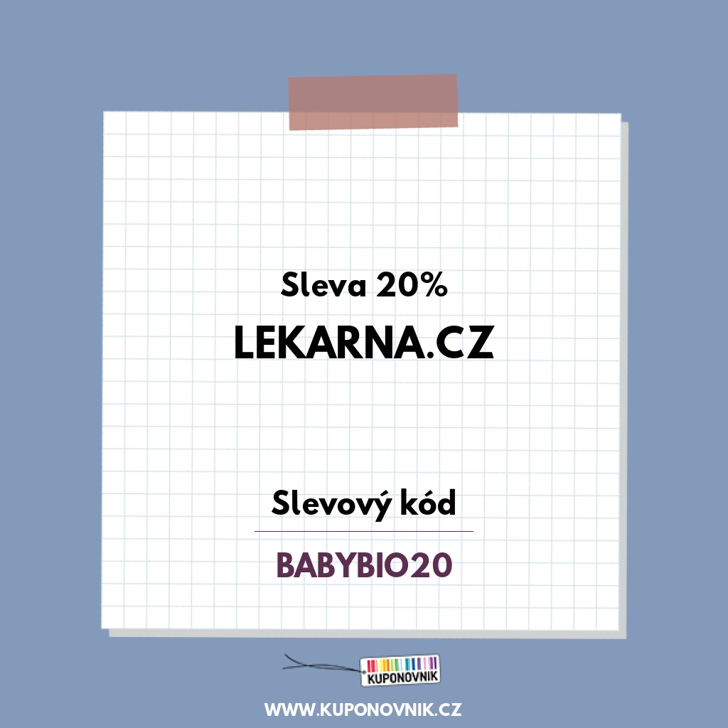 Lekarna.cz slevový kód - Sleva 20%