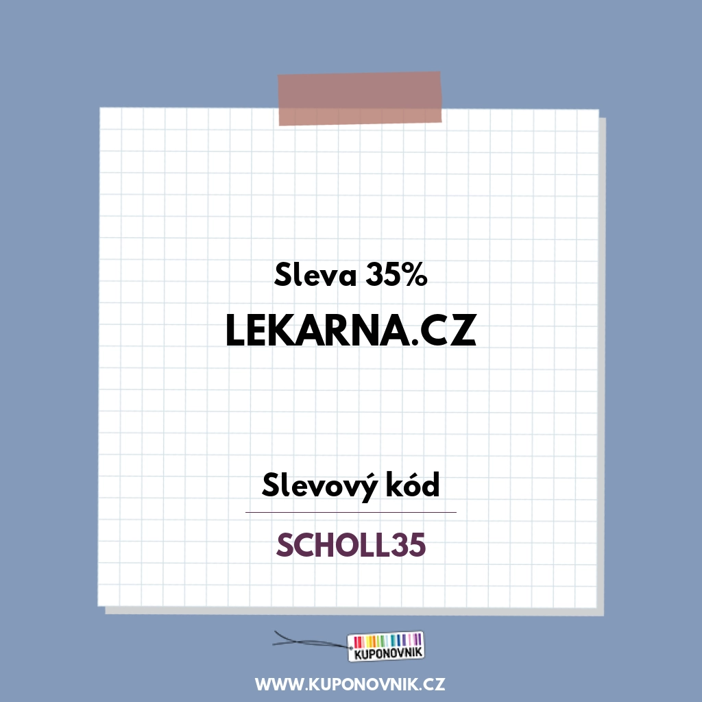 Lekarna.cz slevový kód - Sleva 35%