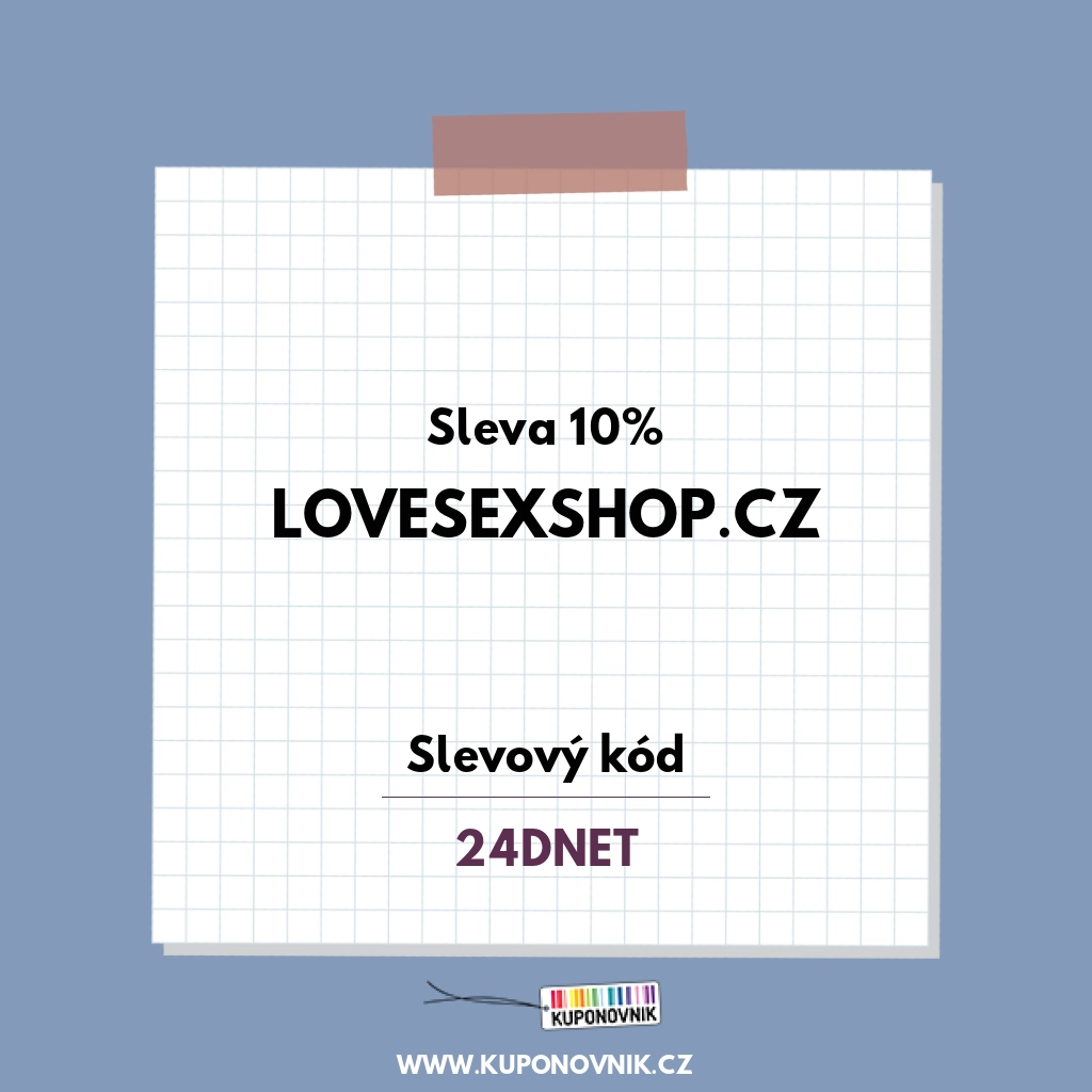 Lovesexshop.cz slevový kód - Sleva 10%