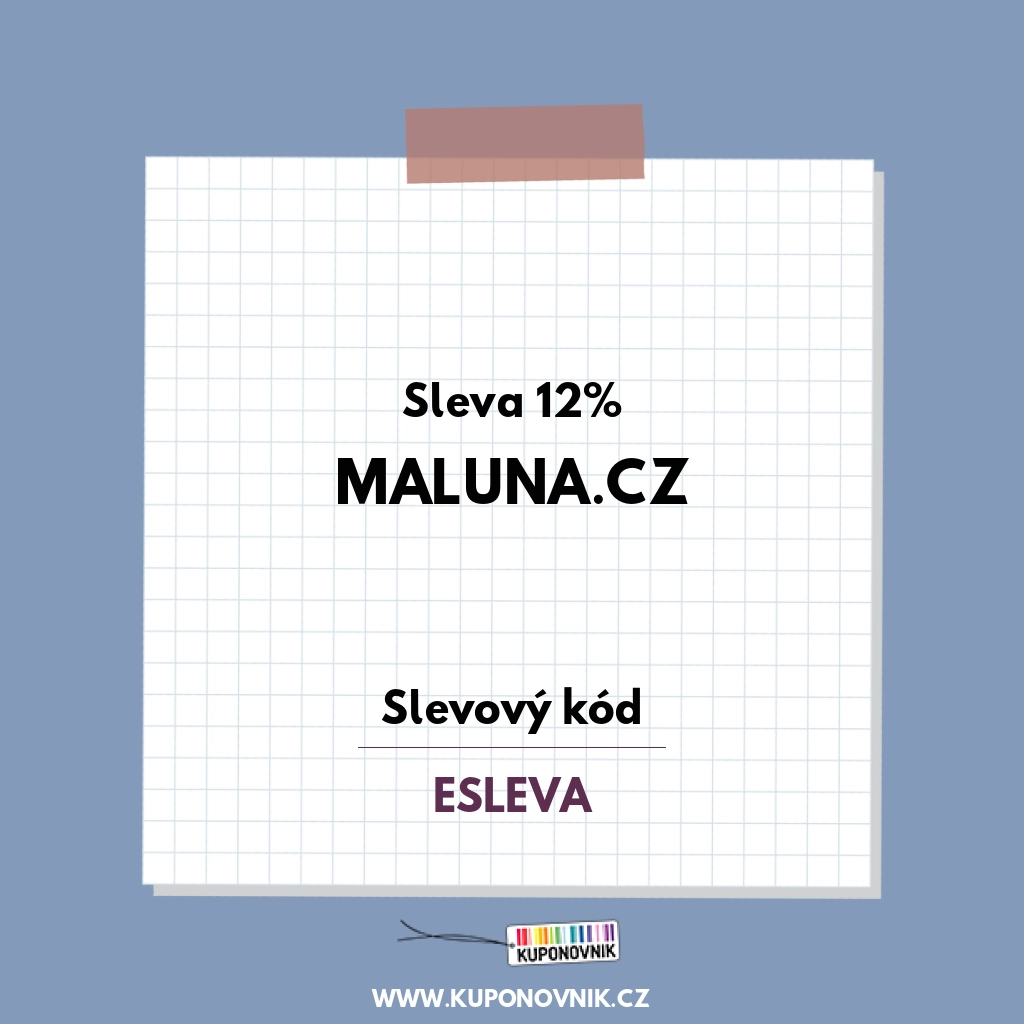 Maluna.cz slevový kód - Sleva 12%