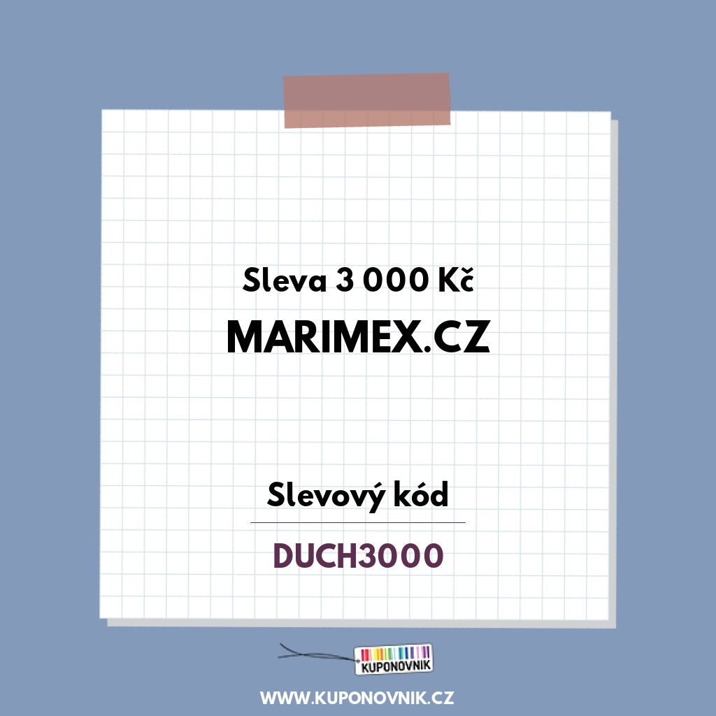 Marimex.cz slevový kód - Sleva 3 000 Kč