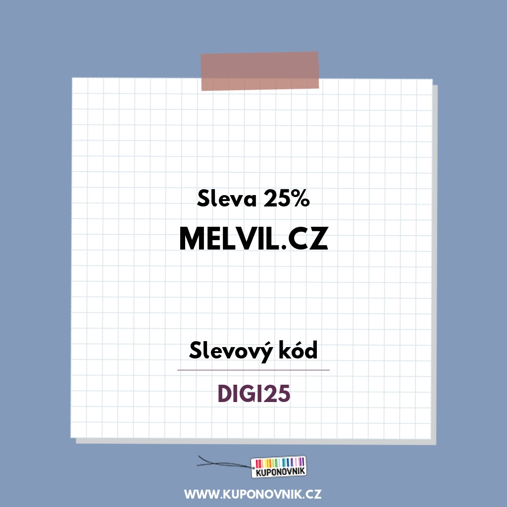 Melvil.cz slevový kód - Sleva 25%