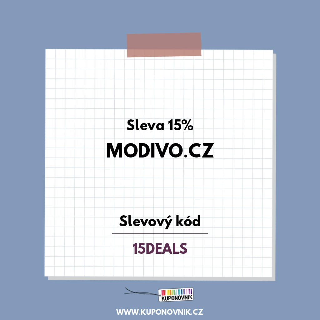 Modivo.cz slevový kód - Sleva 15%