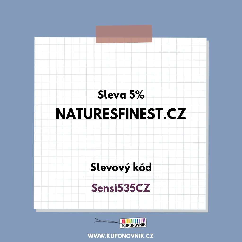 Naturesfinest.cz slevový kód - Sleva 5%