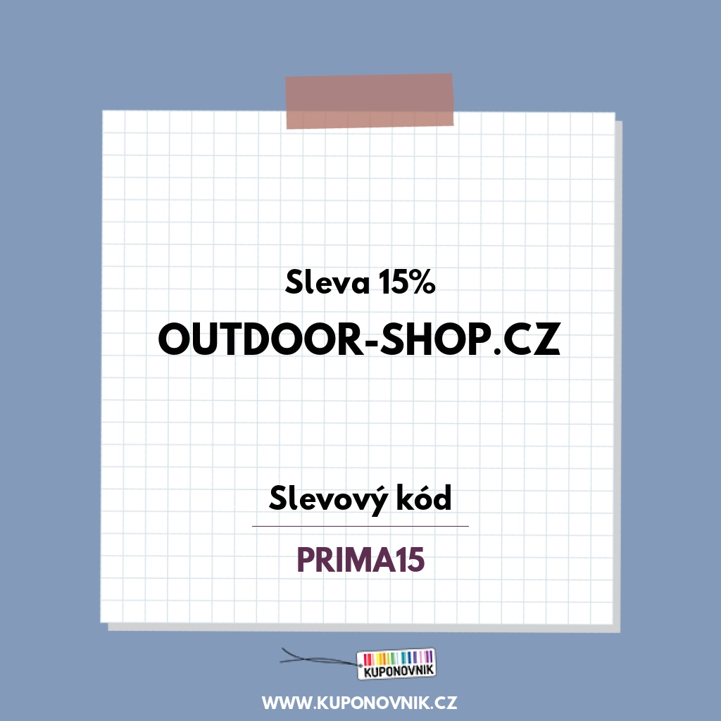 Outdoor-Shop.cz slevový kód - Sleva 15%
