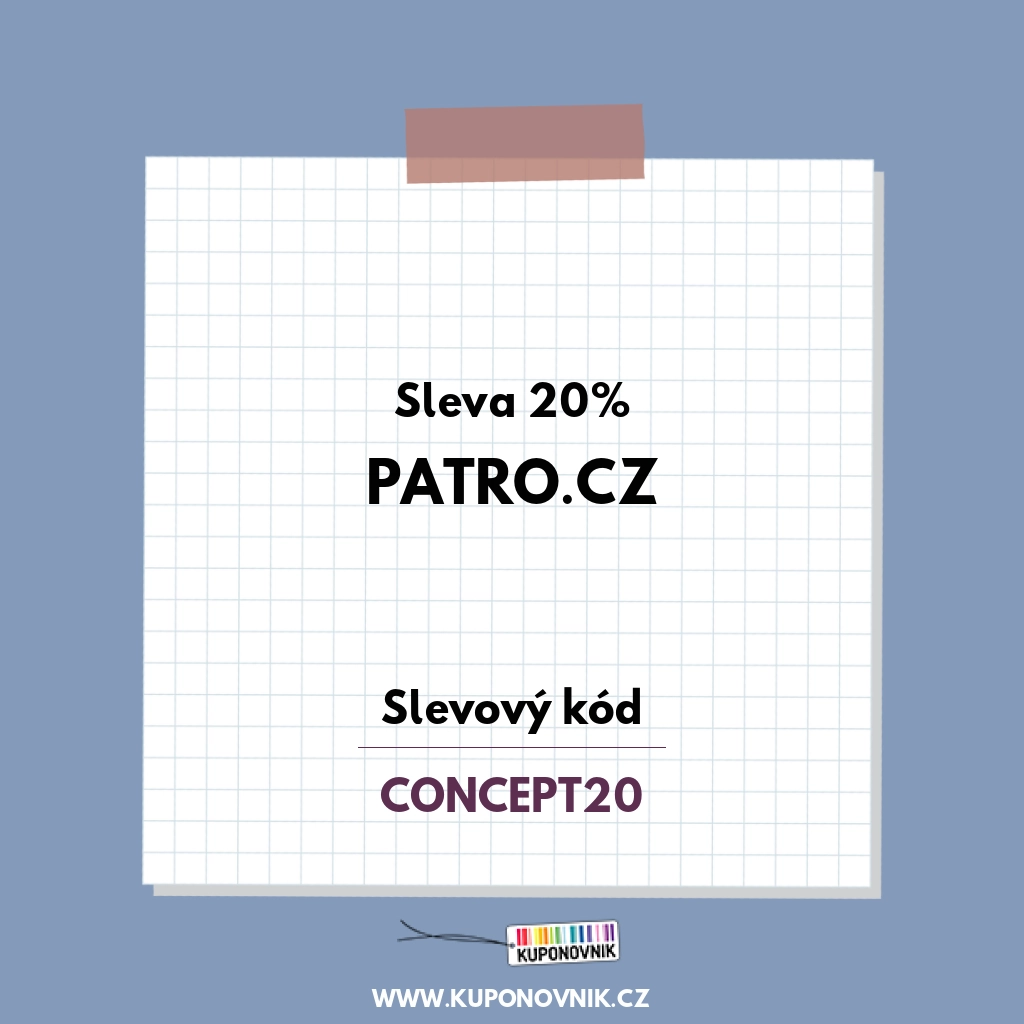 Patro.cz slevový kód - Sleva 20%