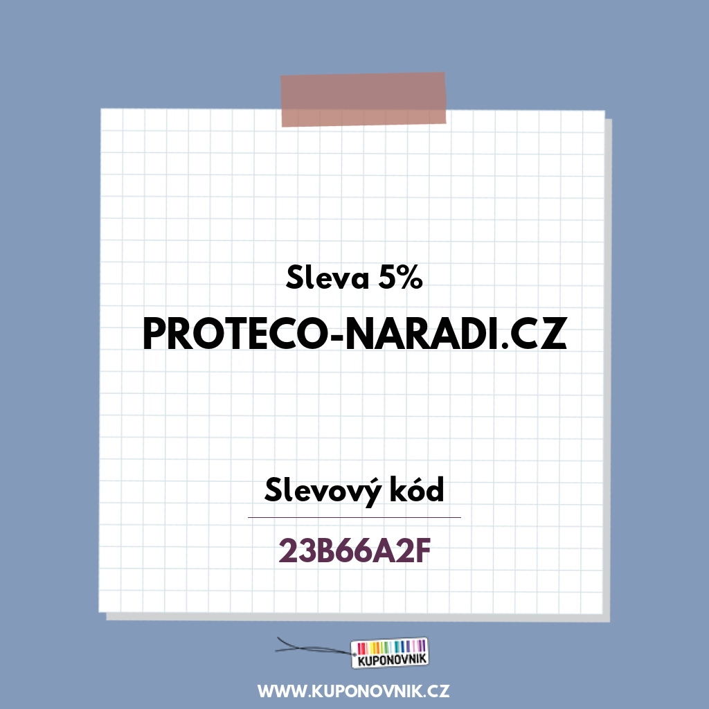 Proteco-naradi.cz slevový kód - Sleva 5%