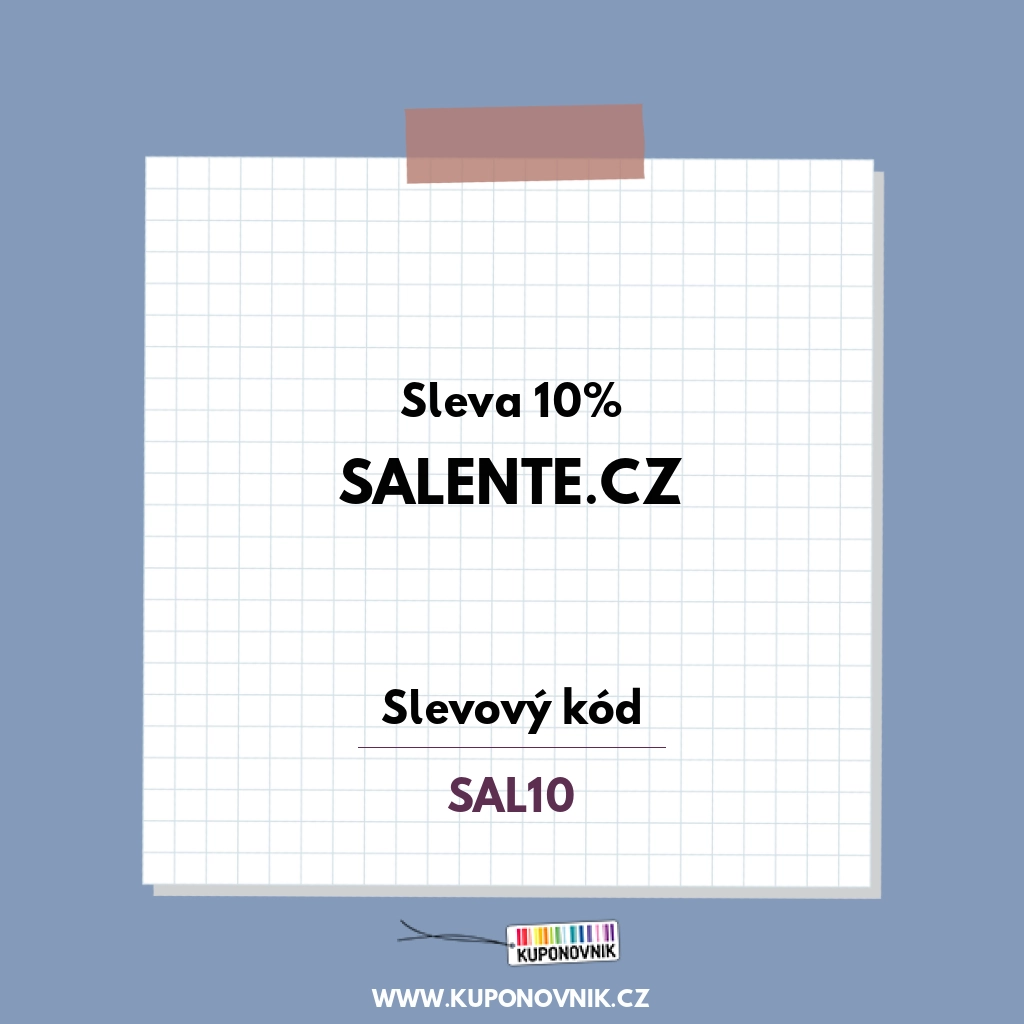 Salente.cz slevový kód - Sleva 10%