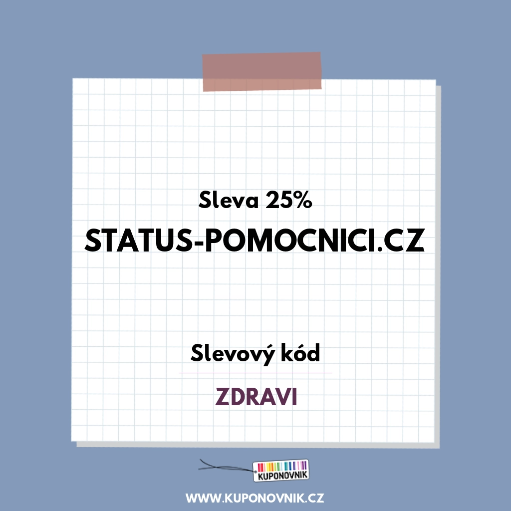 Status-pomocnici.cz slevový kód - Sleva 25%