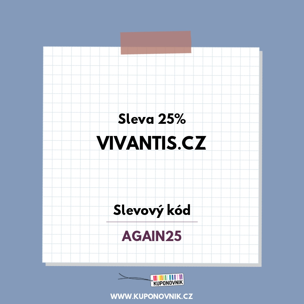 Vivantis.cz slevový kód - Sleva 25%