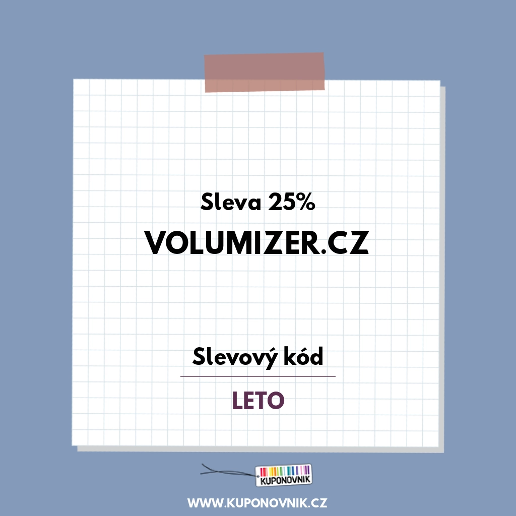 Volumizer.cz slevový kód - Sleva 25%